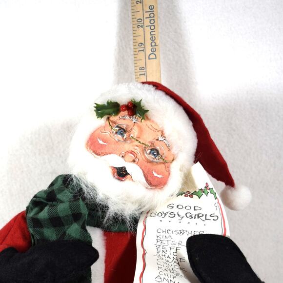 Annalee Santa Figure 18" Good Boys & Girls List 1997 Christmas Decor Whimsical - Picture 13 of 16